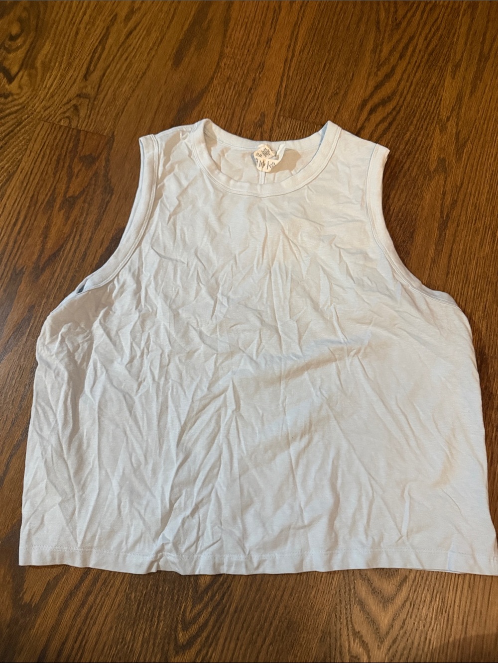 lululemon athletica Powder Blue Classic Fit Cotton Blend Cropped Muscle Tank